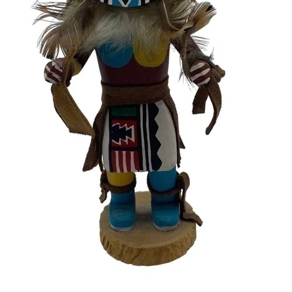 Kachina Native American Sun Face Artist signed Thompson Figurine
